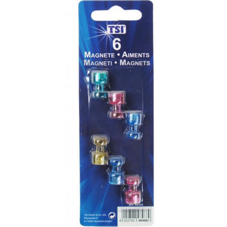 TSI Magneetit, 6 kpl, värilliset